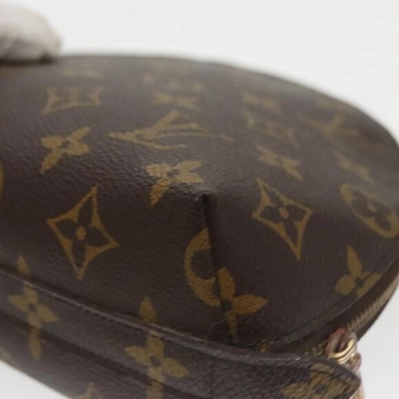 LOUIS VUITTON Monogram Trousse Demi Ronde Cosmetic Pouch M47520 LV Auth 100605 - Picture 4 of 16